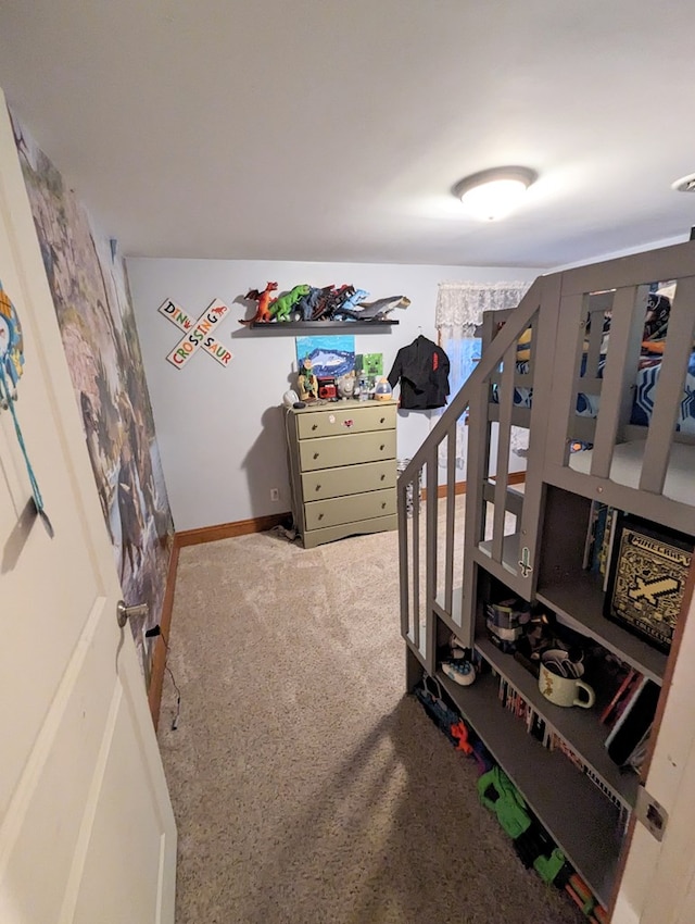 bedroom featuring carpet flooring