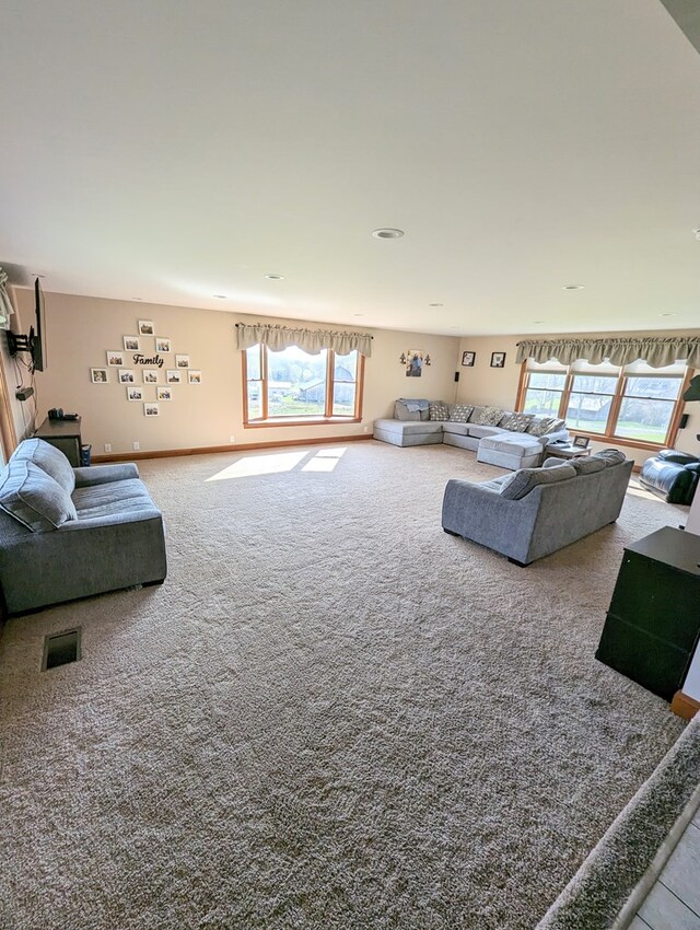 view of carpeted living room