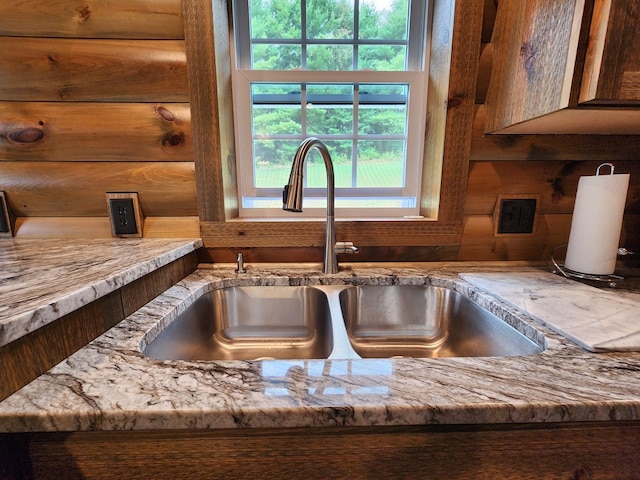 details with light stone counters and sink