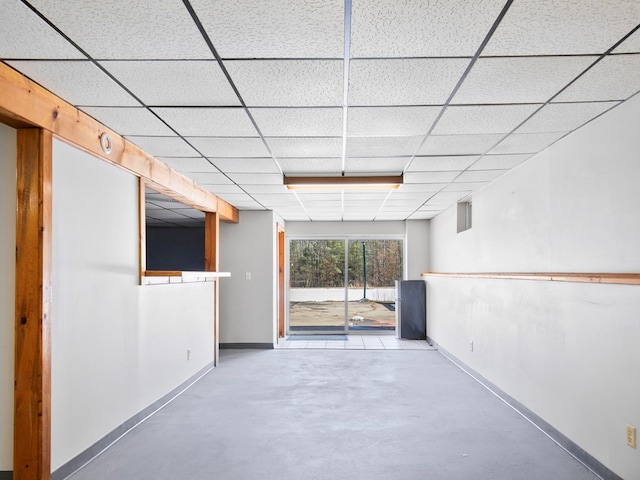 interior space featuring baseboards