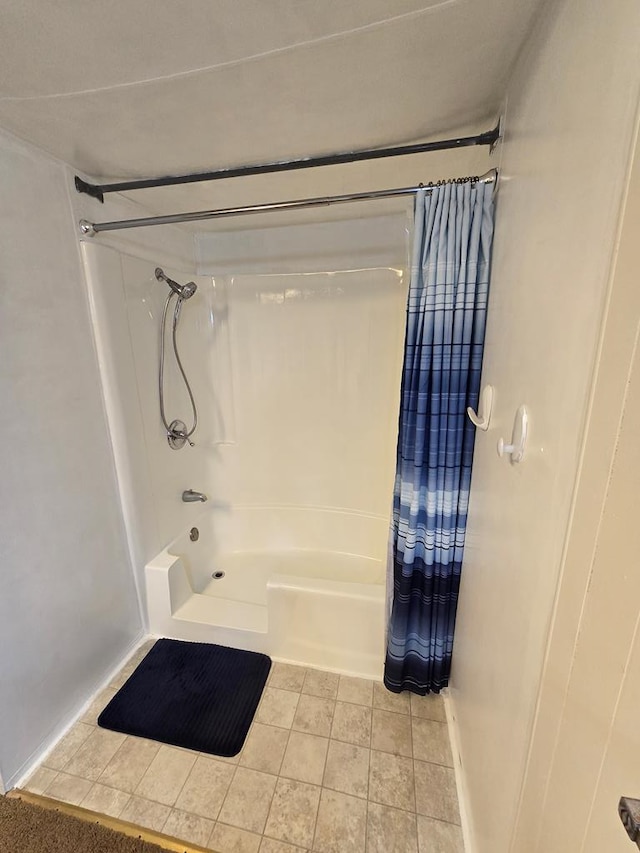 258 Pleasant Stream Rd, Trout Run, PA 17701 - bathroom featuring shower / tub combo and tile patterned floors