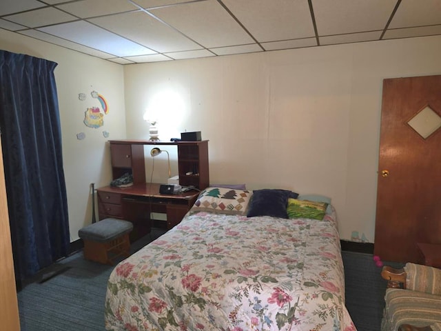 258 Pleasant Stream Rd, Trout Run, PA 17701 - carpeted bedroom featuring a drop ceiling