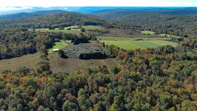 aerial view featuring a mountain view