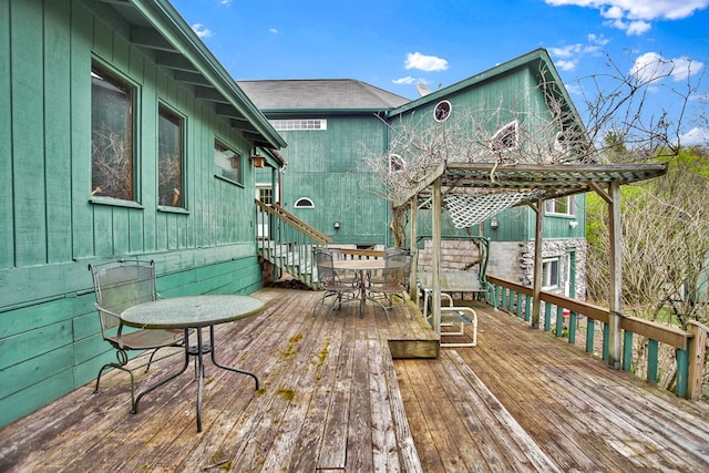 157 Shelmire Rd, Wellsboro, PA 16901 - wooden terrace featuring outdoor dining area