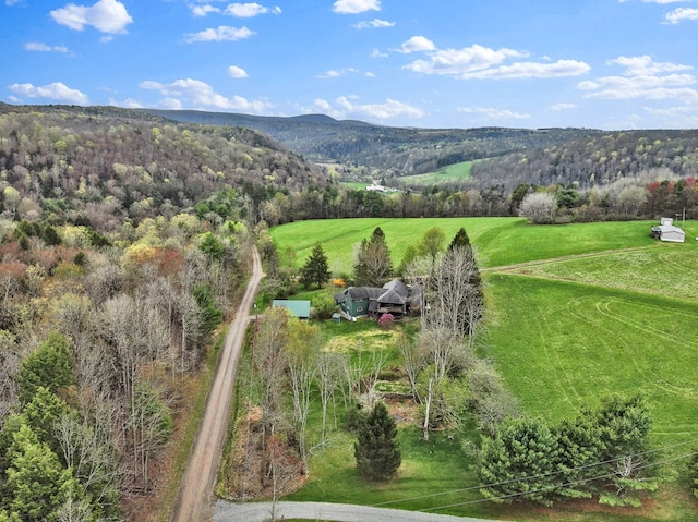 157 Shelmire Rd, Wellsboro, PA 16901 - bird's eye view featuring a rural view, a forest view, and a mountain view
