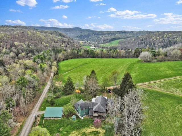 157 Shelmire Rd, Wellsboro, PA 16901 - aerial view featuring a rural view and a view of trees