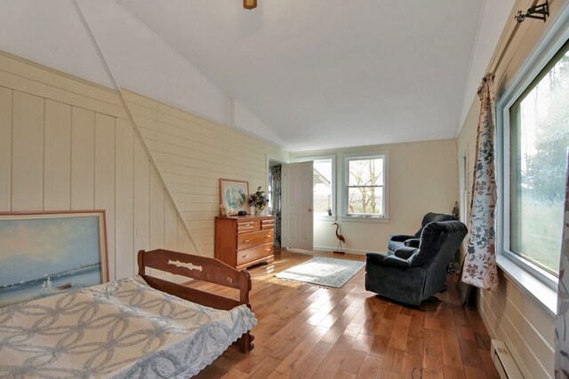 157 Shelmire Rd, Wellsboro, PA 16901 - bedroom with multiple windows, a baseboard radiator, and wood finished floors