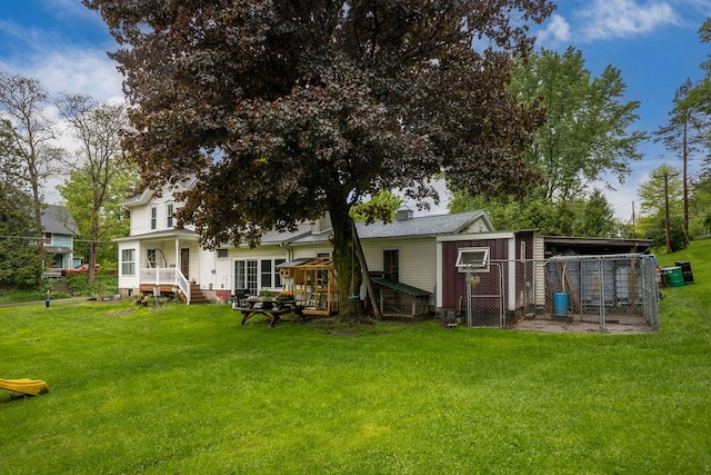 2779 Stony Fork Rd, Wellsboro, PA 16901 - back of house with a yard and an outdoor structure