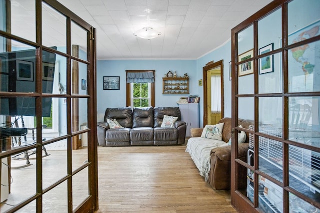 2779 Stony Fork Rd, Wellsboro, PA 16901 - living area with ornamental molding and wood finished floors