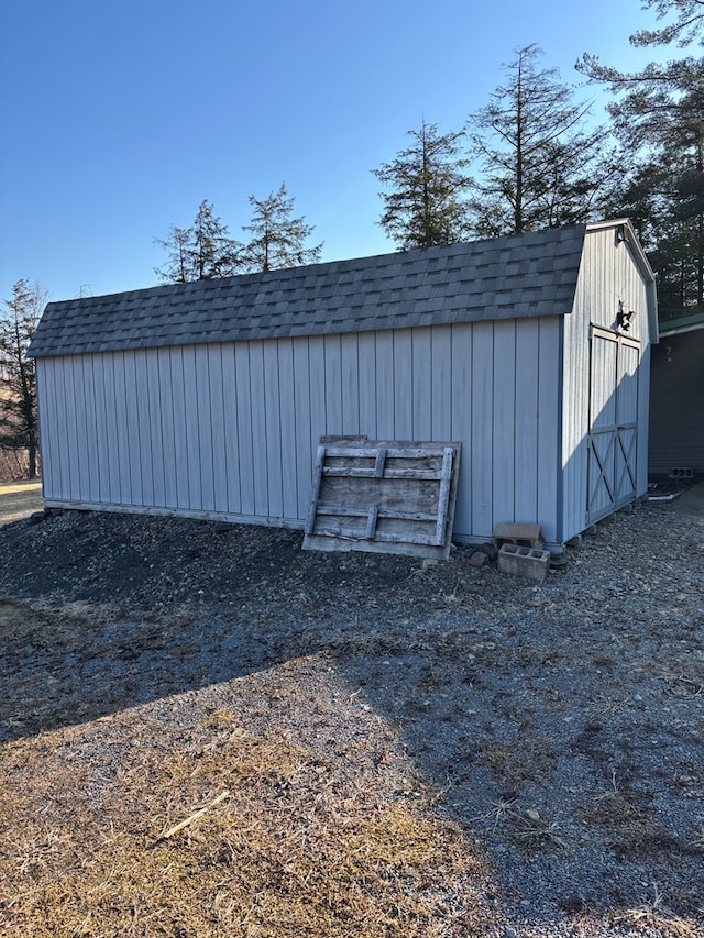 view of shed