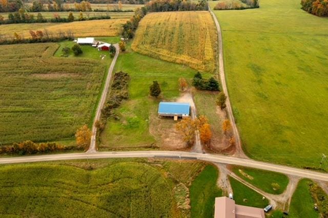 drone / aerial view featuring a rural view