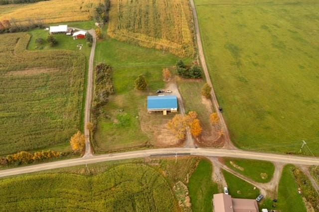 aerial view with a rural view