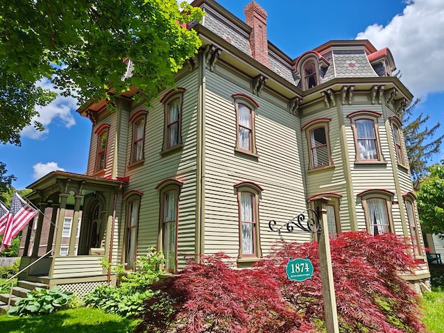 440 Park Ave, Waverly, NY 14892 - second empire-style home featuring mansard roof