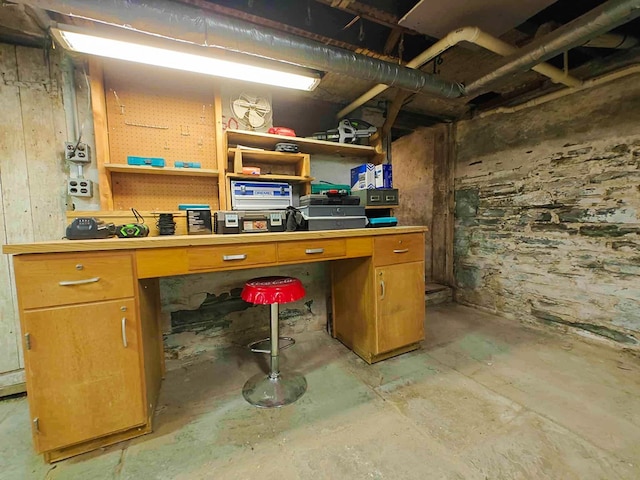 440 Park Ave, Waverly, NY 14892 - unfinished basement with a workshop area