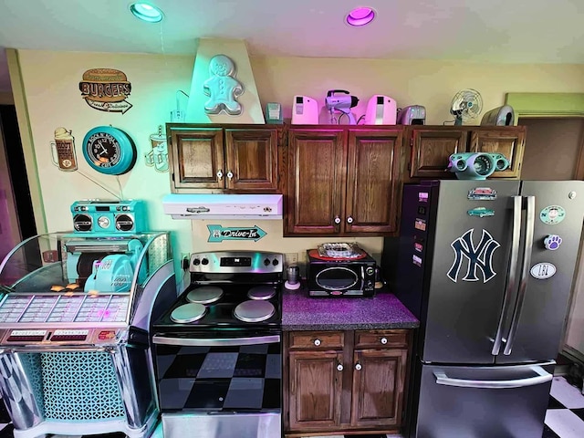 440 Park Ave, Waverly, NY 14892 - kitchen featuring stainless steel appliances and extractor fan