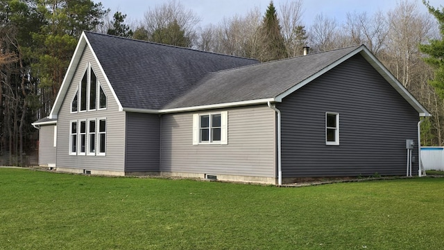 8065 Rte 414, Liberty, PA 16930 - view of property exterior with a shingled roof and a lawn