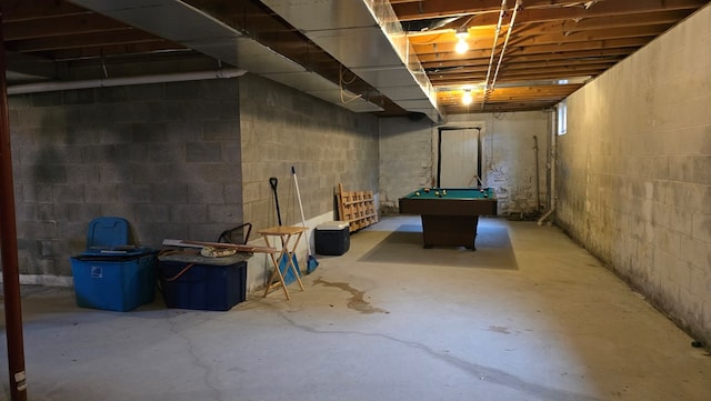 8065 Rte 414, Liberty, PA 16930 - unfinished below grade area with billiards