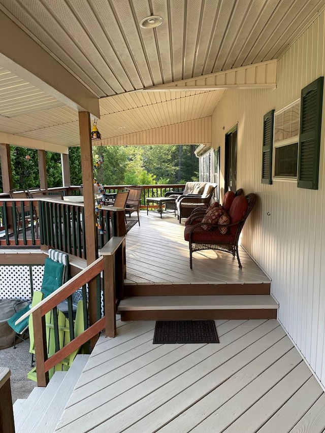 view of wooden terrace