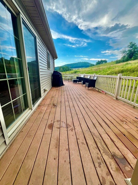 19 Angel Trl, Duke Center, PA 16729 - wooden terrace featuring outdoor lounge area