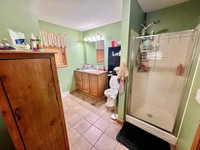 19 Angel Trl, Duke Center, PA 16729 - full bath featuring a shower stall, vanity, and tile patterned floors
