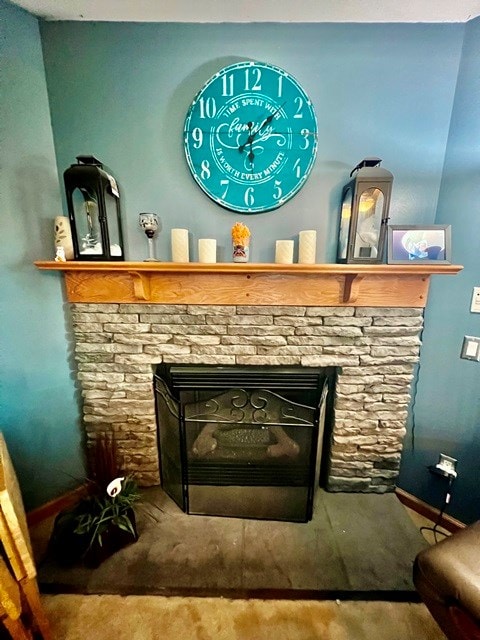 19 Angel Trl, Duke Center, PA 16729 - detailed view of a fireplace and baseboards