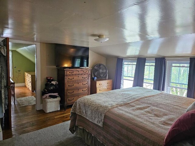 409 E Main St, Elkland, PA 16920 - bedroom featuring wood finished floors and vaulted ceiling