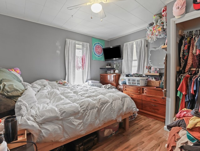 4 Pine St, Waverly, NY 14892 - bedroom with wood finished floors and ceiling fan