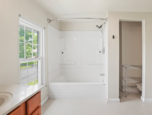 4 Pine St, Waverly, NY 14892 - bathroom featuring shower / bathtub combination, vanity, and baseboards