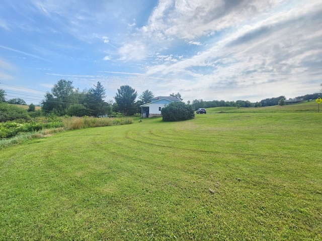 view of yard featuring a rural view