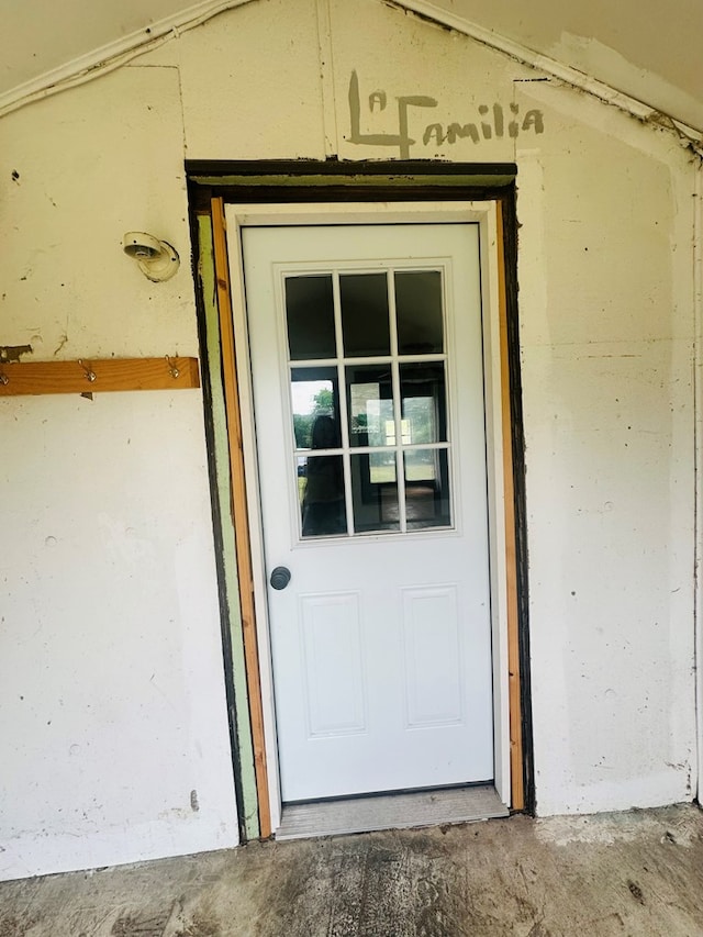 view of doorway to property