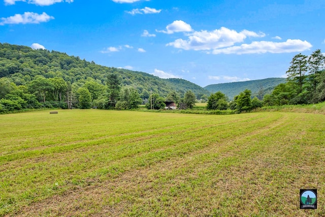 property view of mountains with a rural view