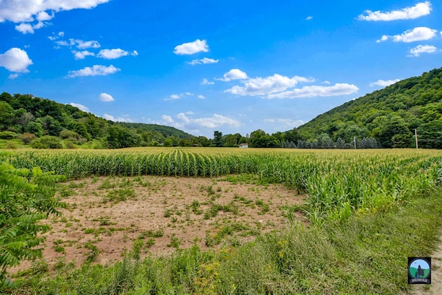 mountain view with a rural view