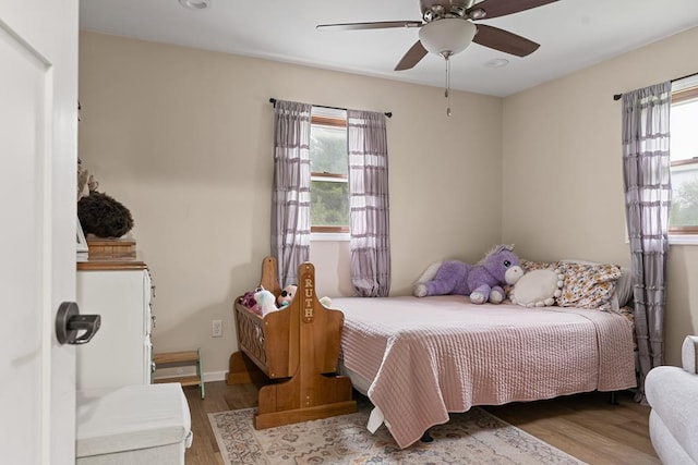 118 Milton Ln, Warren Center, PA 18851 - bedroom featuring wood finished floors and ceiling fan