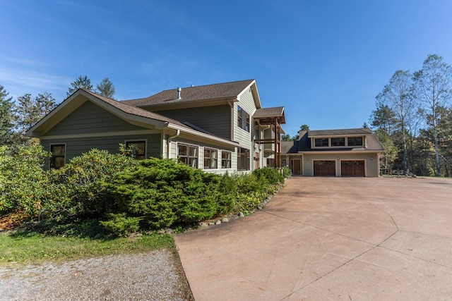 view of home's exterior with a garage