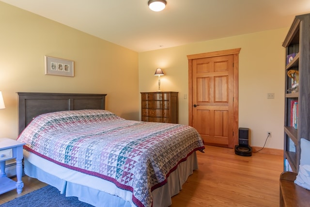 bedroom featuring light hardwood / wood-style flooring