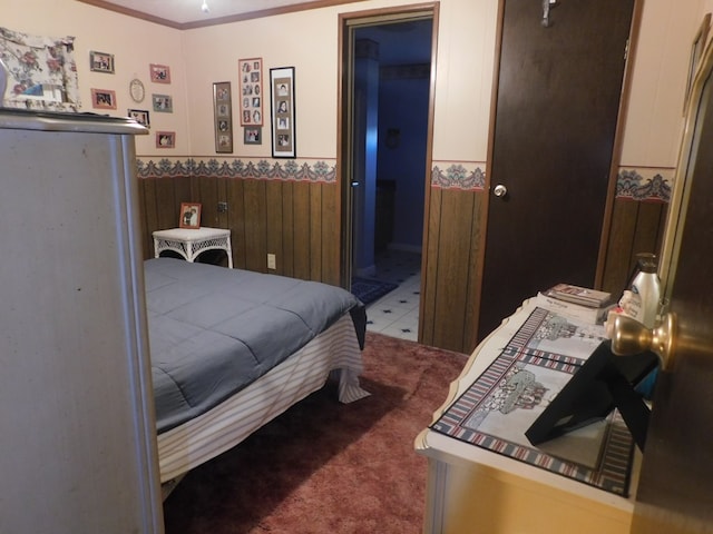 bedroom featuring ornamental molding