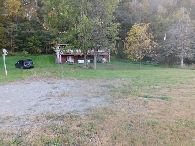 view of yard featuring a deck