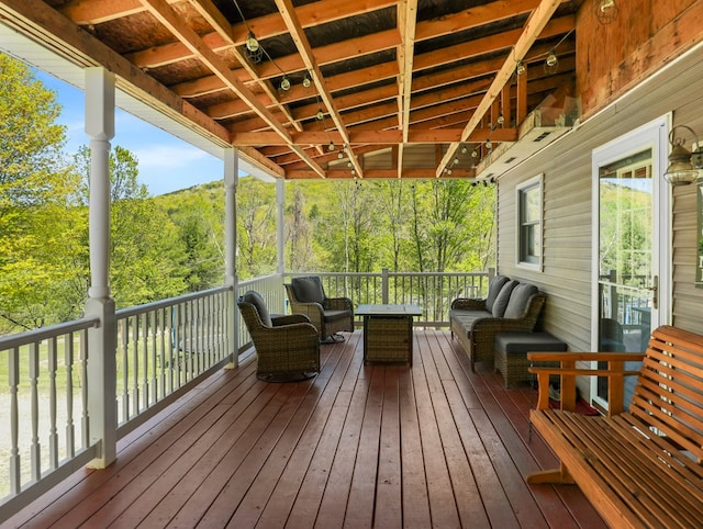543 Drybrook Rd, Waverly, NY 14892 - deck with an outdoor hangout area