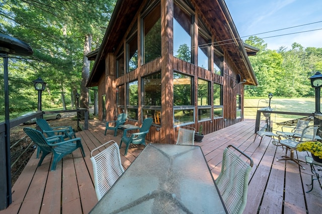 view of wooden deck