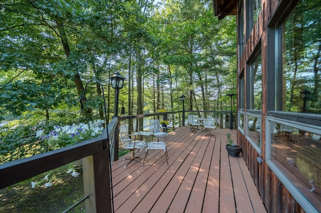 view of wooden terrace