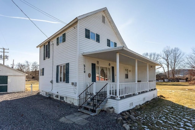 view of front of house with a porch