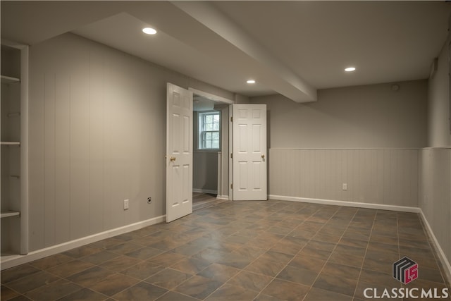 view of tiled spare room