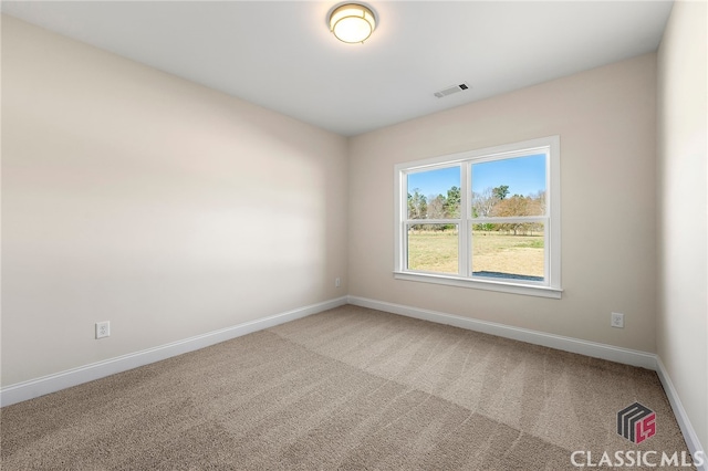 view of carpeted empty room