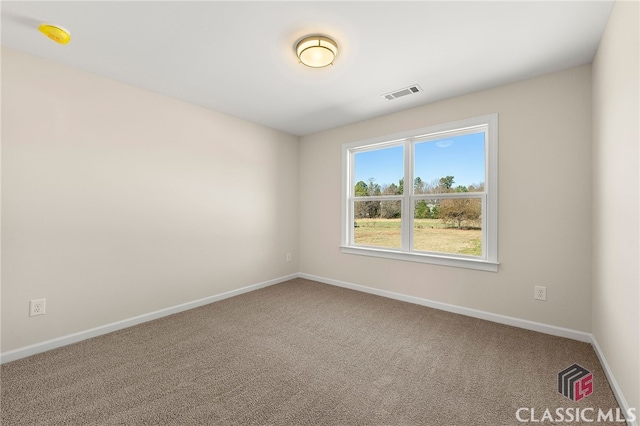 spare room featuring carpet flooring