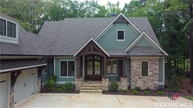 craftsman-style house with a garage