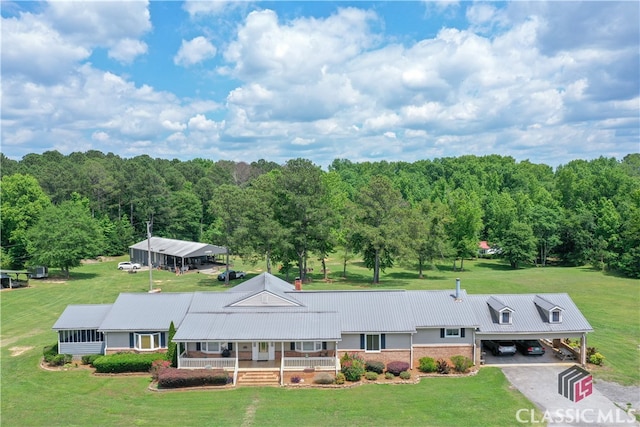 view of drone / aerial view