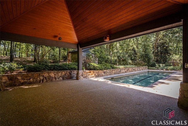 view of pool with a patio