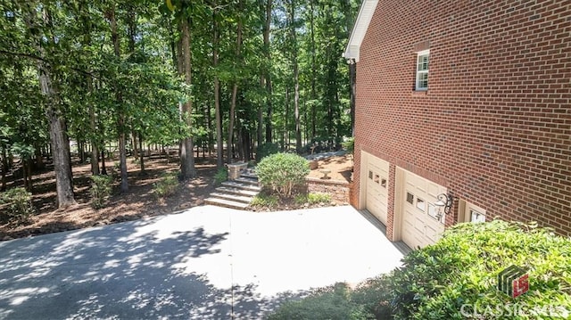 view of home's exterior featuring a garage