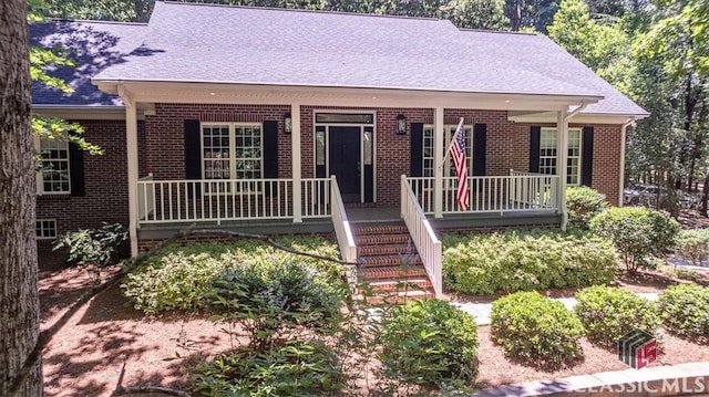 view of front of home featuring a porch