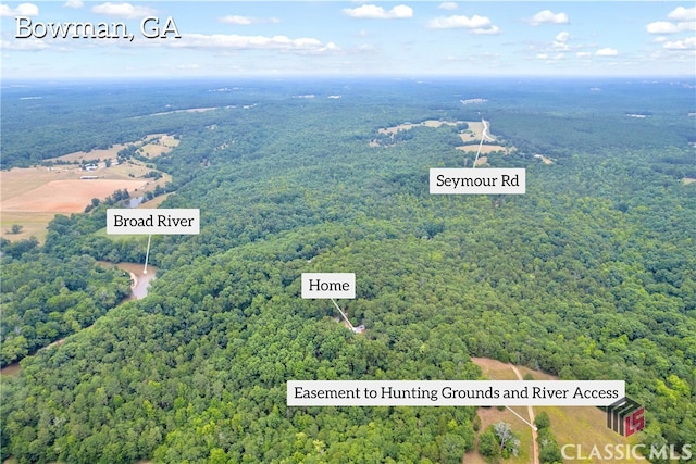 aerial view with a view of trees